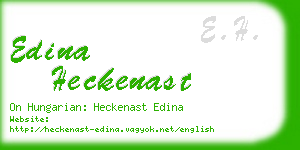 edina heckenast business card